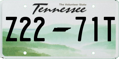 TN license plate Z2271T