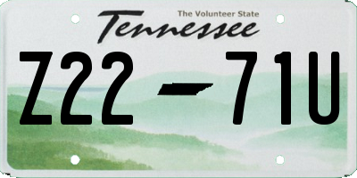 TN license plate Z2271U