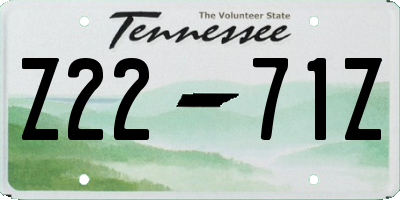 TN license plate Z2271Z