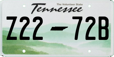 TN license plate Z2272B