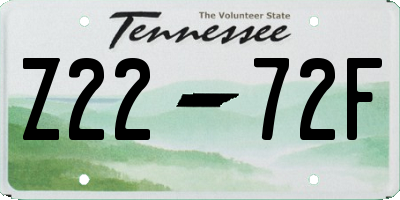 TN license plate Z2272F
