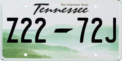 TN license plate Z2272J