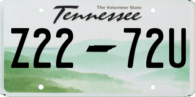 TN license plate Z2272U