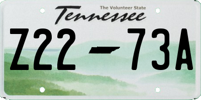 TN license plate Z2273A
