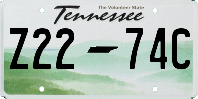 TN license plate Z2274C