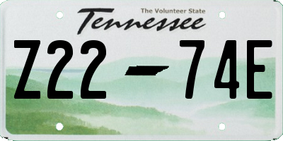 TN license plate Z2274E