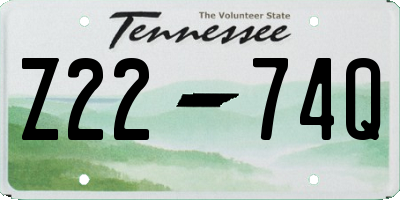 TN license plate Z2274Q