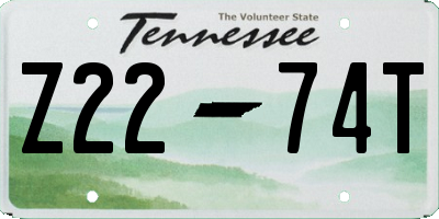 TN license plate Z2274T