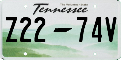 TN license plate Z2274V