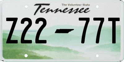 TN license plate Z2277T