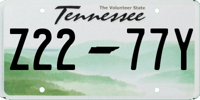 TN license plate Z2277Y