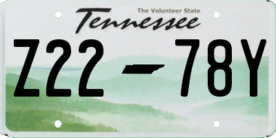 TN license plate Z2278Y