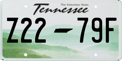TN license plate Z2279F