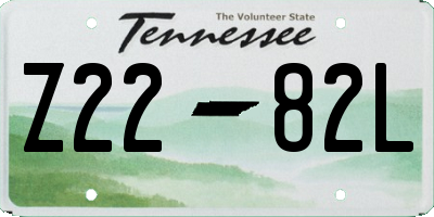 TN license plate Z2282L