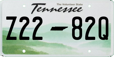 TN license plate Z2282Q