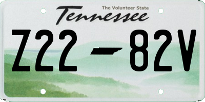 TN license plate Z2282V