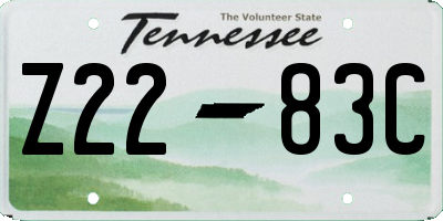 TN license plate Z2283C