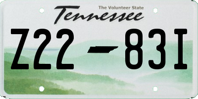 TN license plate Z2283I