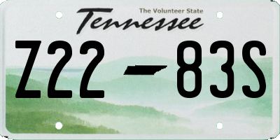 TN license plate Z2283S