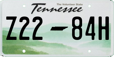 TN license plate Z2284H