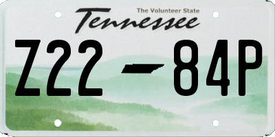 TN license plate Z2284P