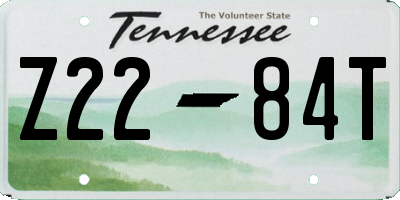 TN license plate Z2284T