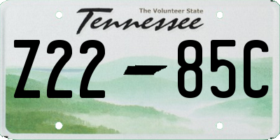 TN license plate Z2285C