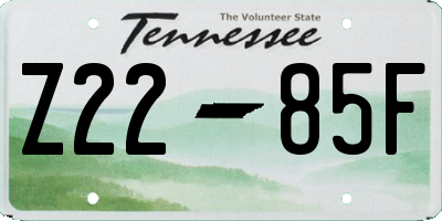 TN license plate Z2285F