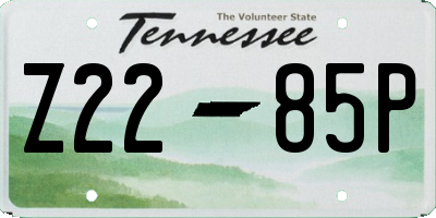 TN license plate Z2285P