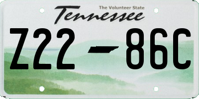 TN license plate Z2286C