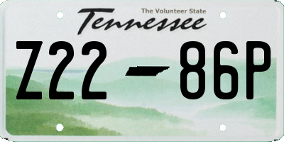 TN license plate Z2286P