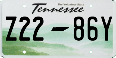 TN license plate Z2286Y