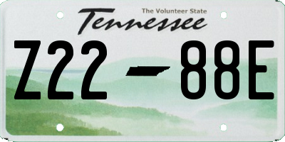 TN license plate Z2288E