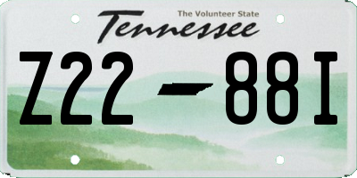 TN license plate Z2288I
