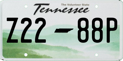 TN license plate Z2288P