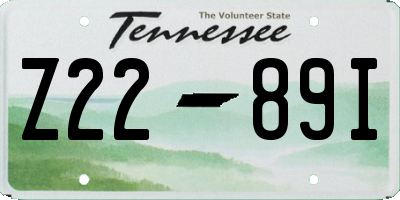 TN license plate Z2289I