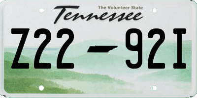 TN license plate Z2292I