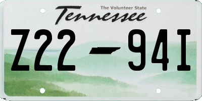 TN license plate Z2294I