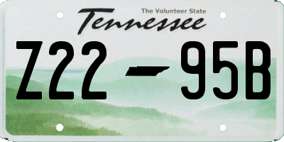 TN license plate Z2295B