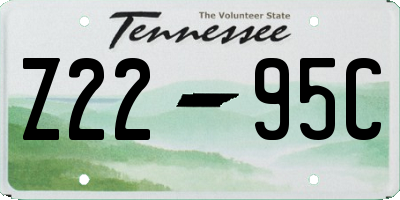 TN license plate Z2295C