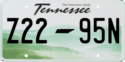 TN license plate Z2295N
