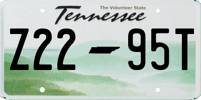 TN license plate Z2295T