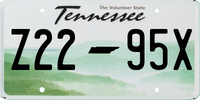 TN license plate Z2295X