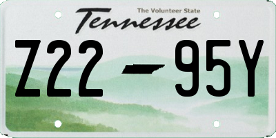 TN license plate Z2295Y