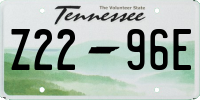 TN license plate Z2296E