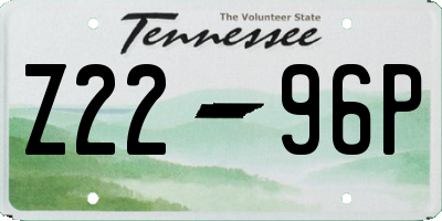 TN license plate Z2296P