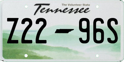 TN license plate Z2296S