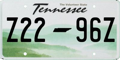 TN license plate Z2296Z