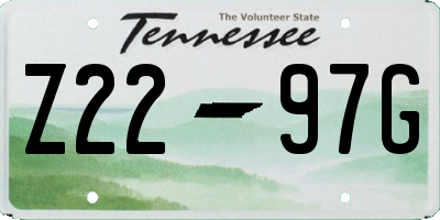 TN license plate Z2297G