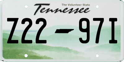 TN license plate Z2297I